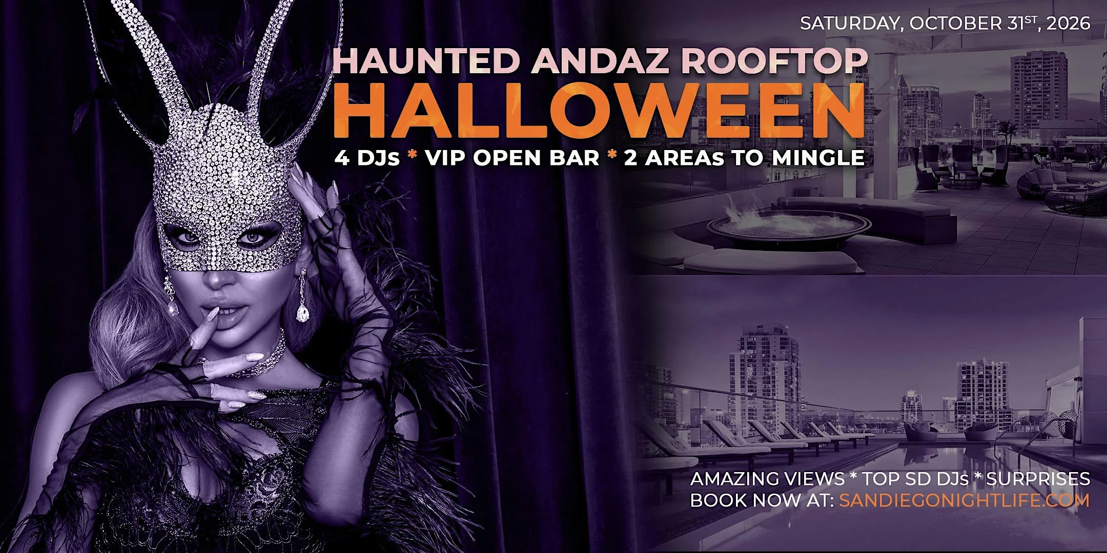 Haunted Andaz San Diego Halloween Rooftop Party