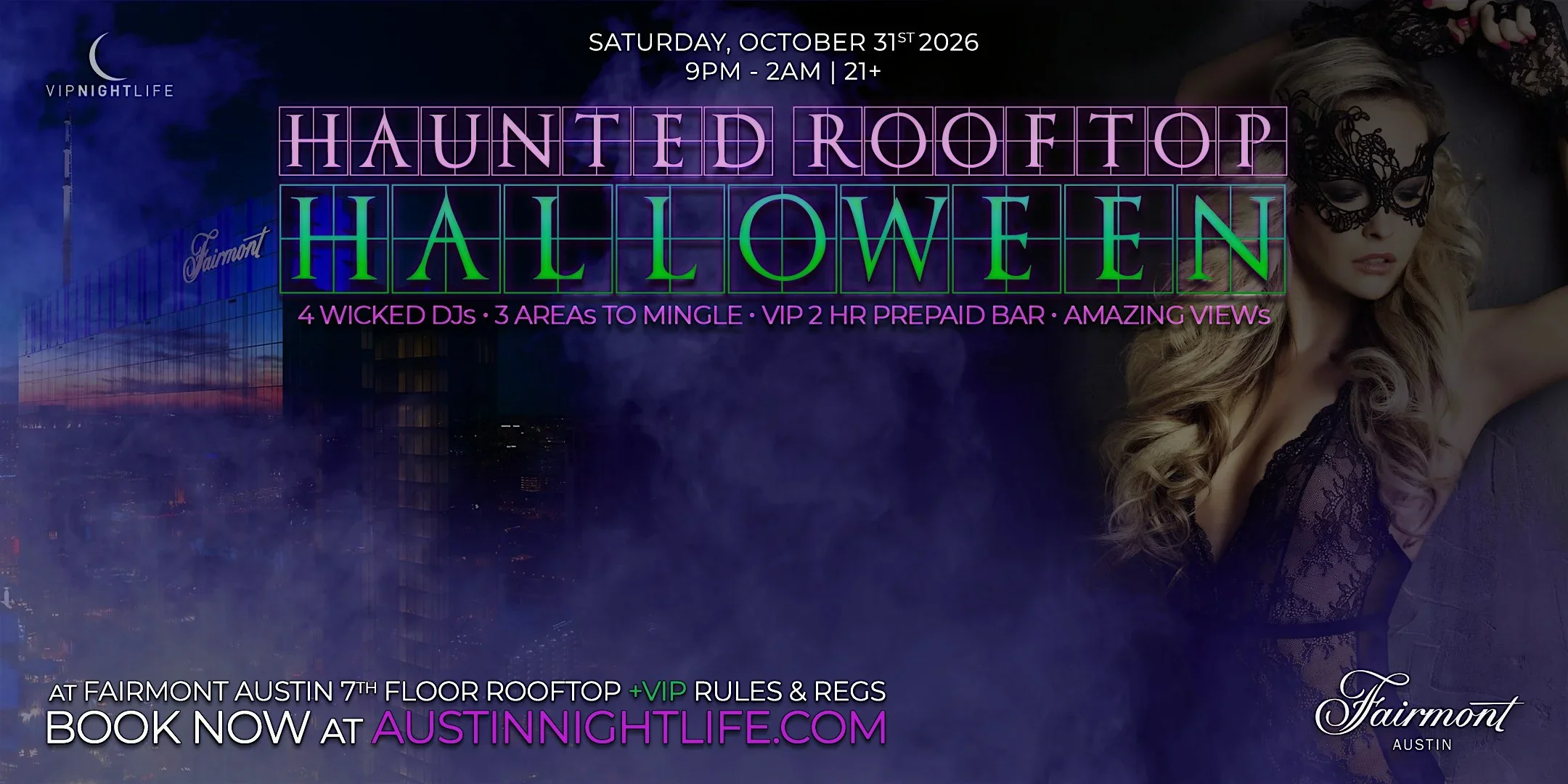 Haunted Rooftop | Austin Halloween Party