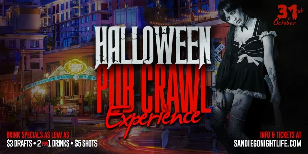San Diego Halloween Night Pub Crawl Party