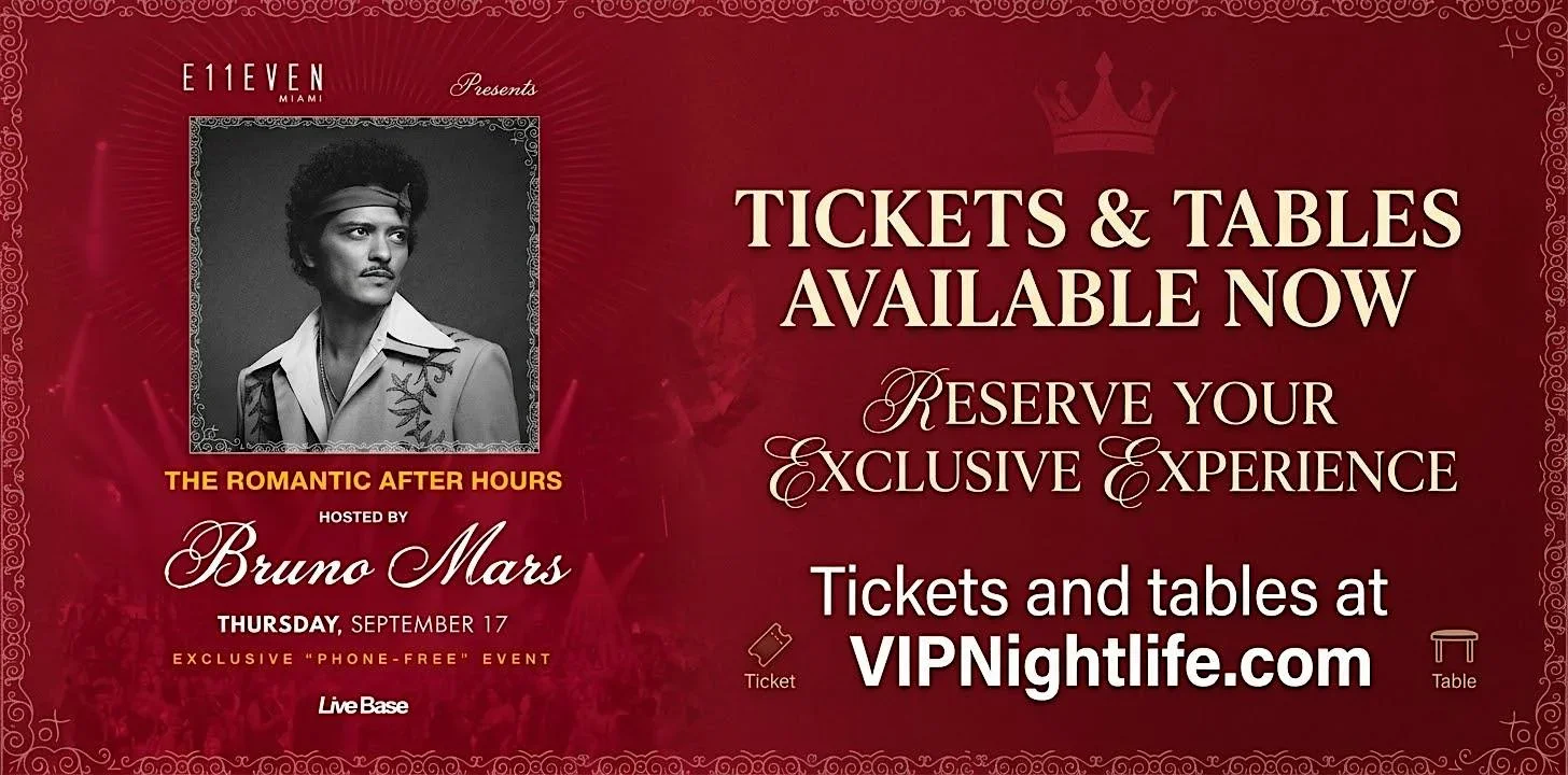 Bruno Mars at e11even Miami