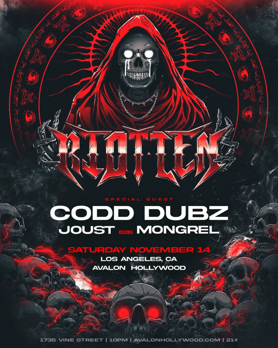 Avalon presents Riot Ten w/ Special Guest Codd Dubz + Joust B2B Mongrel
