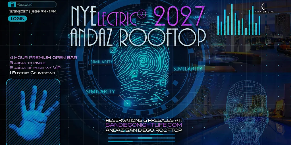Andaz San Diego New Year's Eve Party - NYElectric 2027 Rooftop