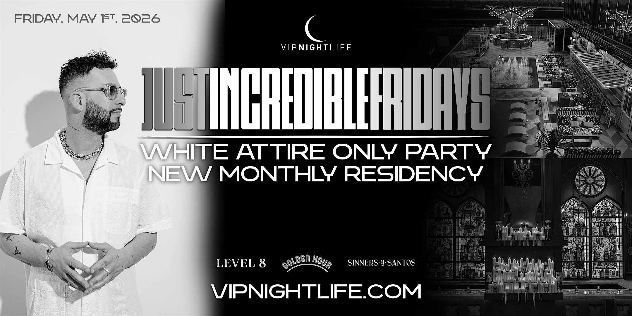 JustIN Credible Fridays | All White Attire Party LA | Level 8