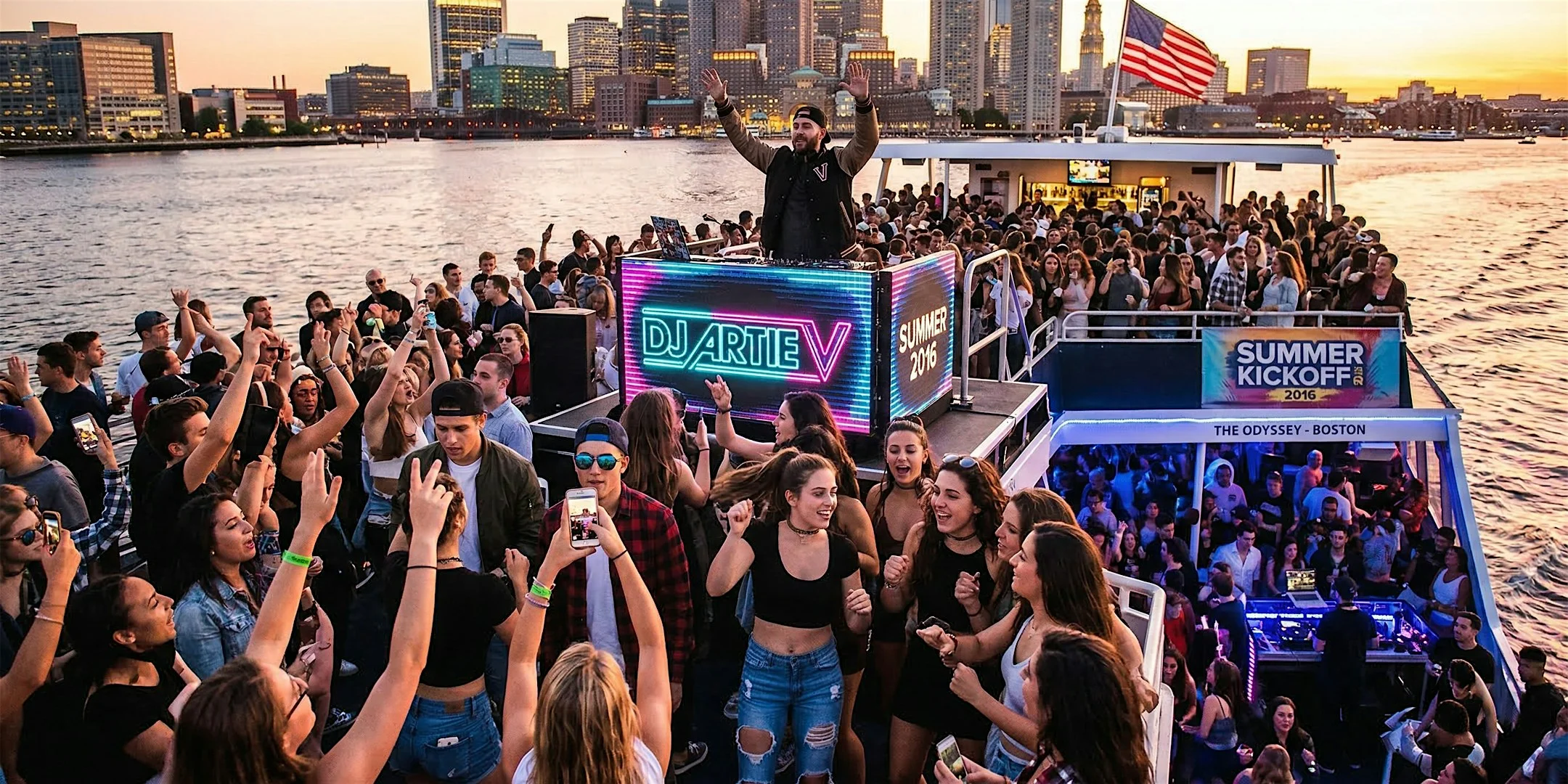 Monochrome Takeover | Boston Party Cruise | Zazu on Deck