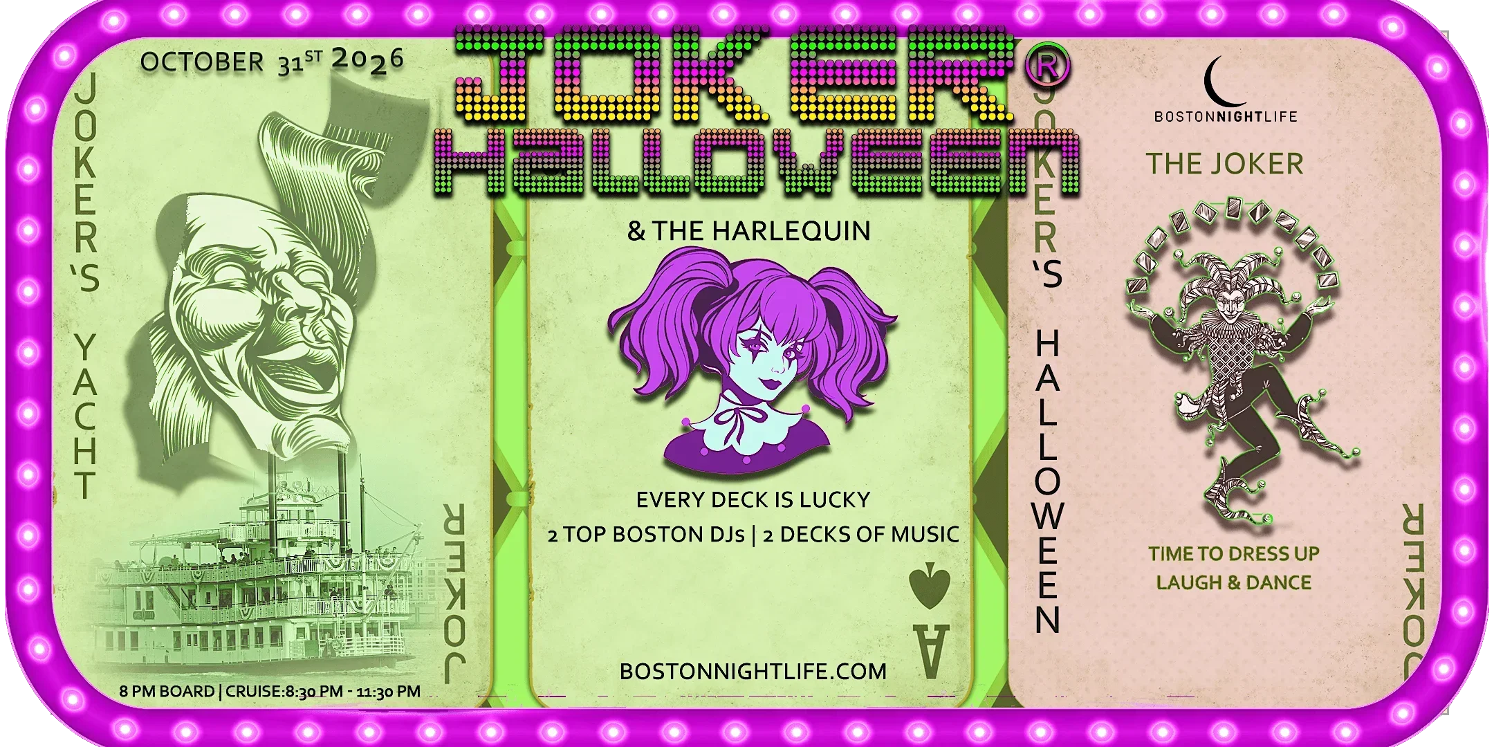 Joker Boston Halloween Party Cruise