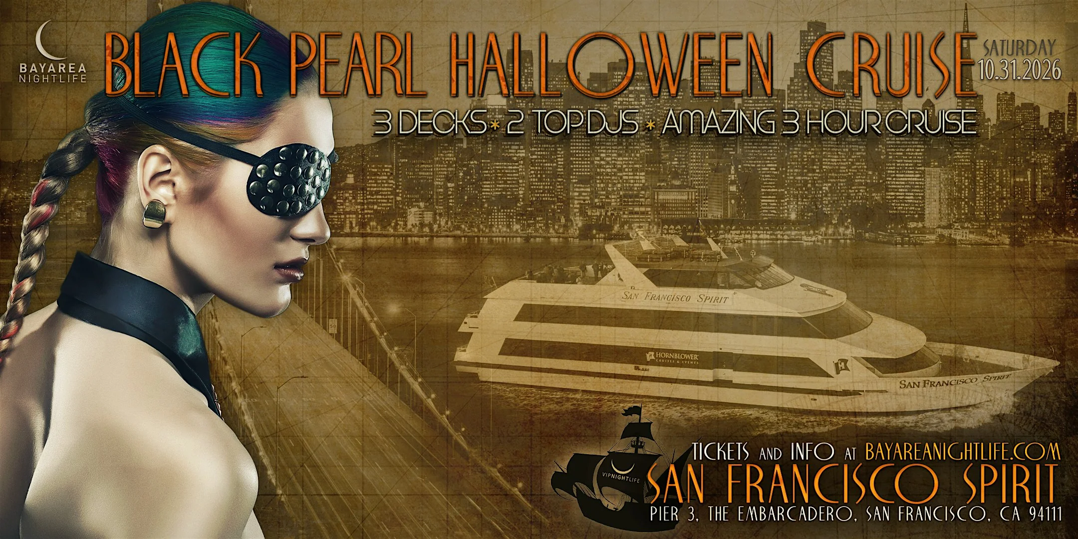 SF Halloween Party Cruise – Pier Pressure Black Pearl Yacht
