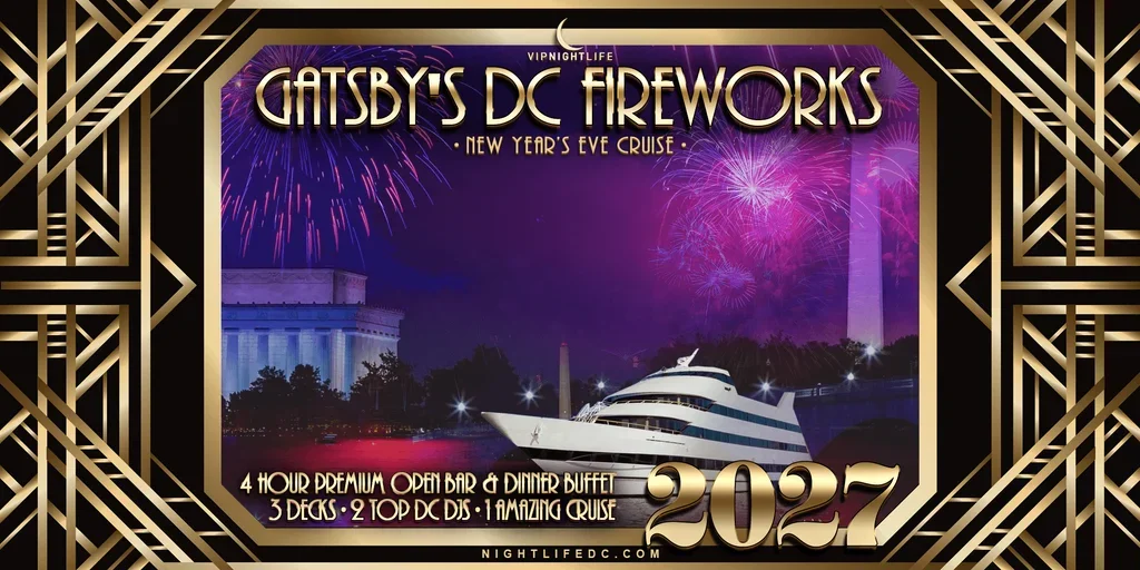 Gatsby's DC Fireworks New Year's Eve Yacht Party 2027