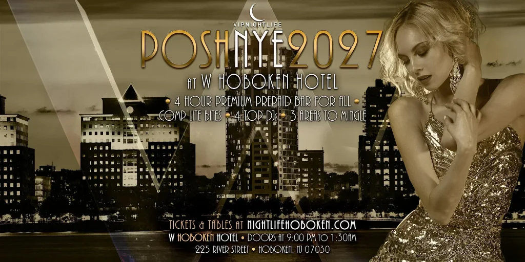 2027 Posh W Hotel VIP Hoboken New Year's Eve Party