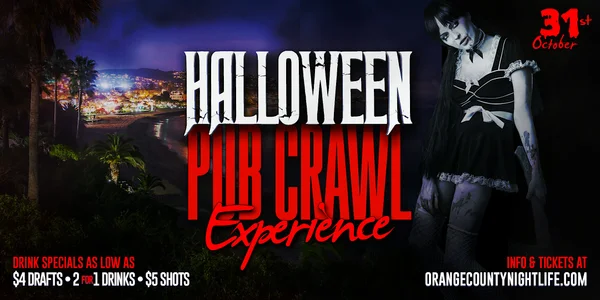 Newport Beach Halloween Party Pub Crawl 2026 Halloween Night