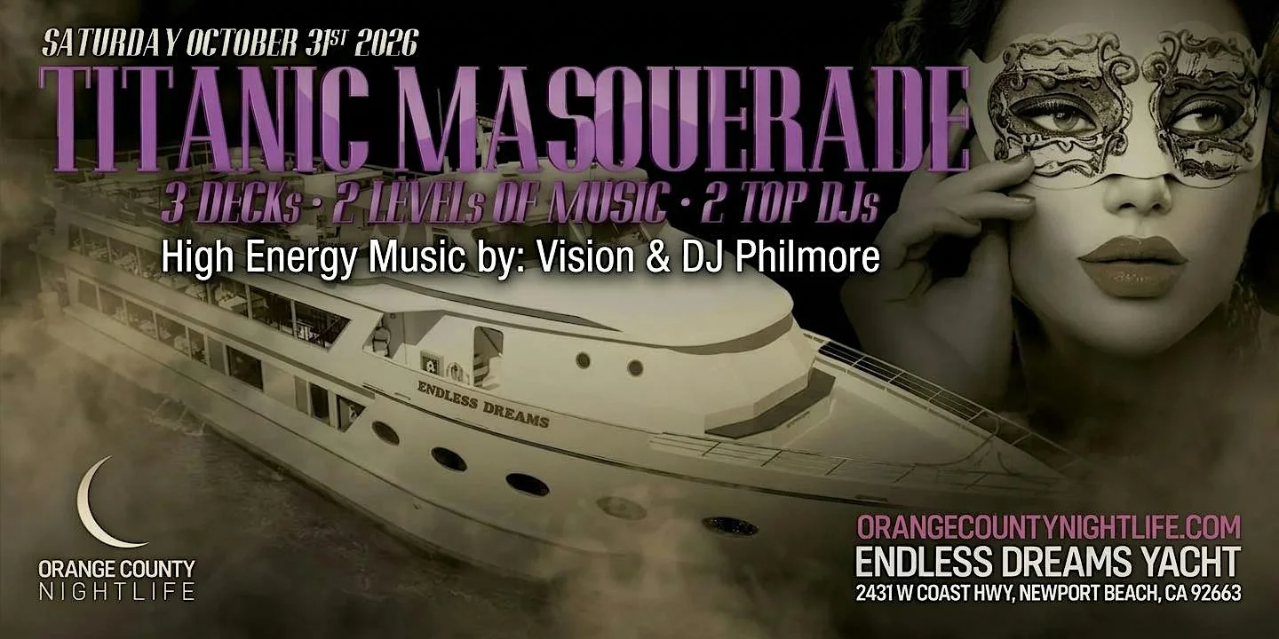 VIP Titanic Masquerade Newport Beach OC Halloween Party Cruise