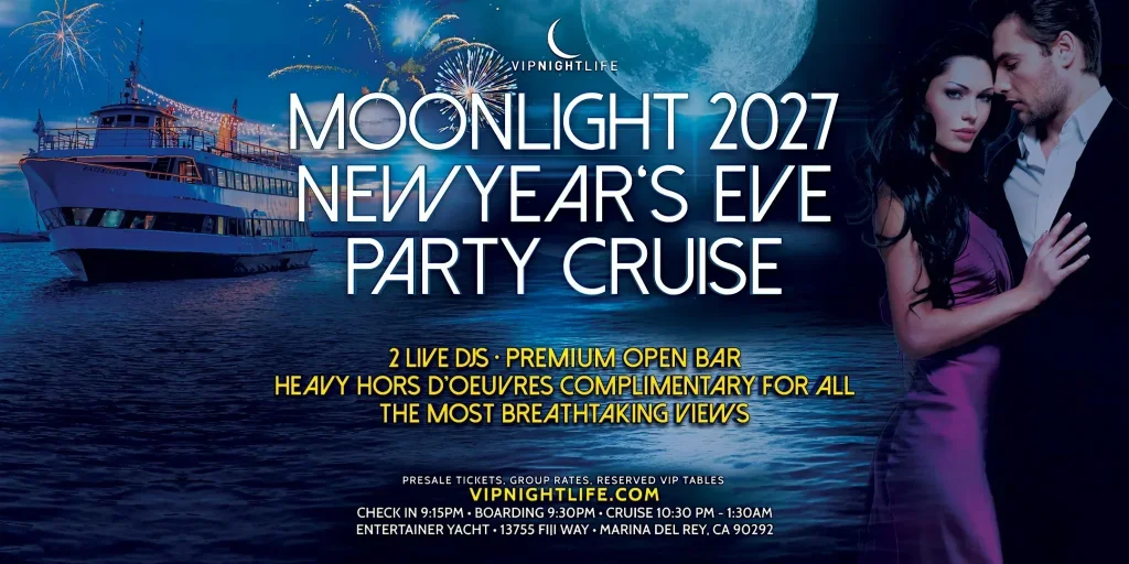 LA New Year's Eve VIP Moonlight Fireworks Cruise 2027