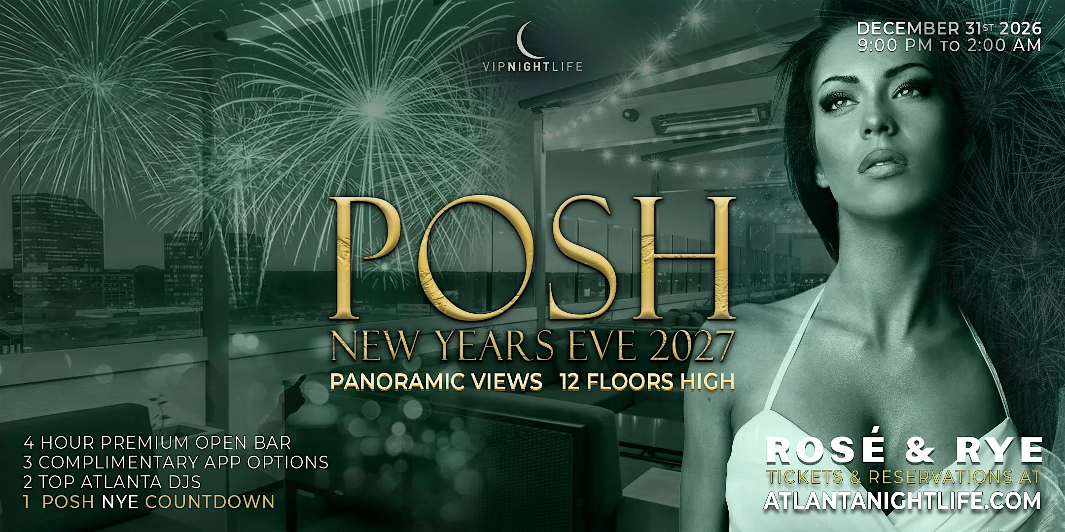 2027 Atlanta New Year's Eve Party | Posh in the Sky NYE