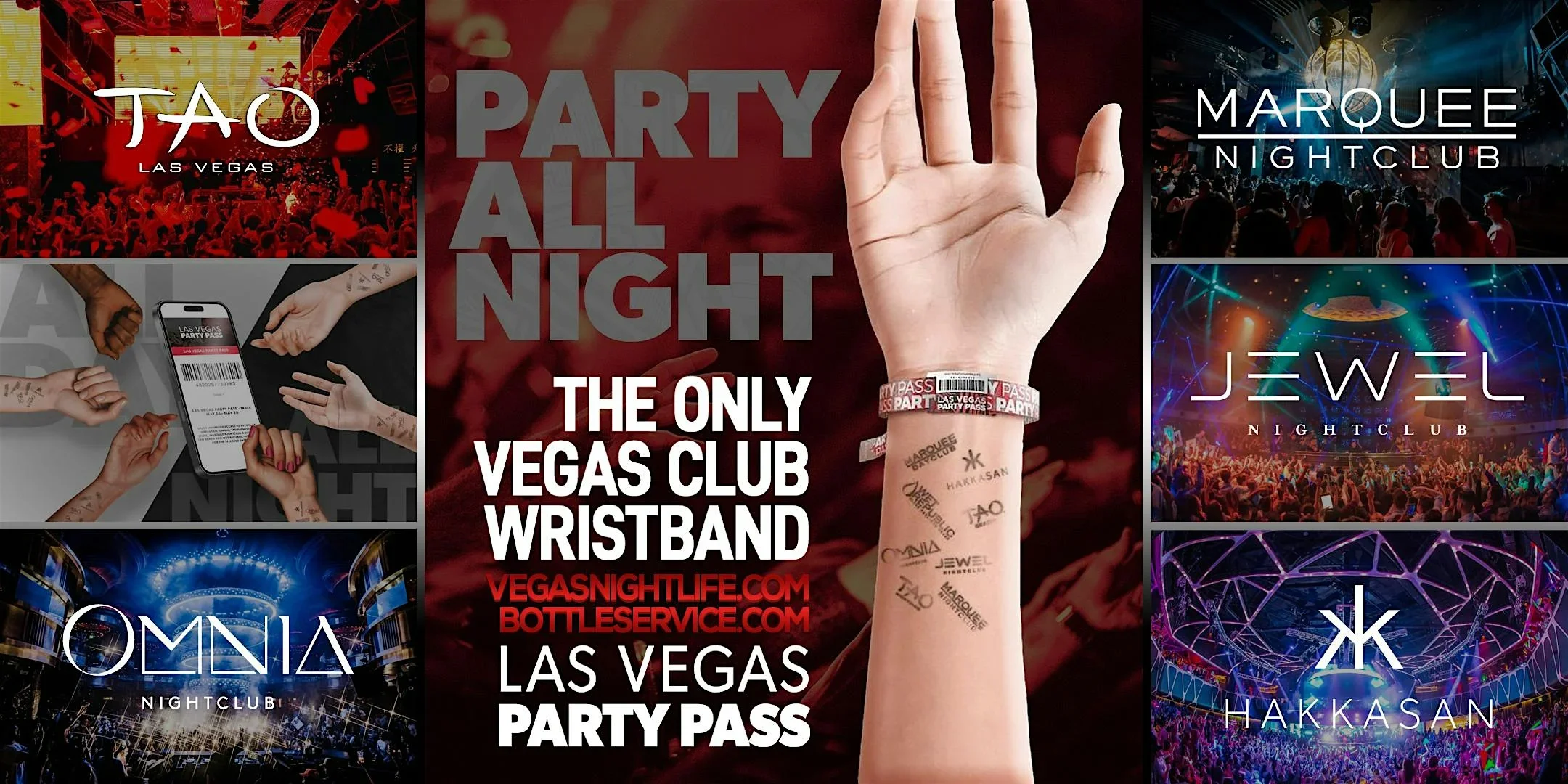 Las Vegas Party Pass | May 07-May 10 | 8 Clubs x 14 Parties