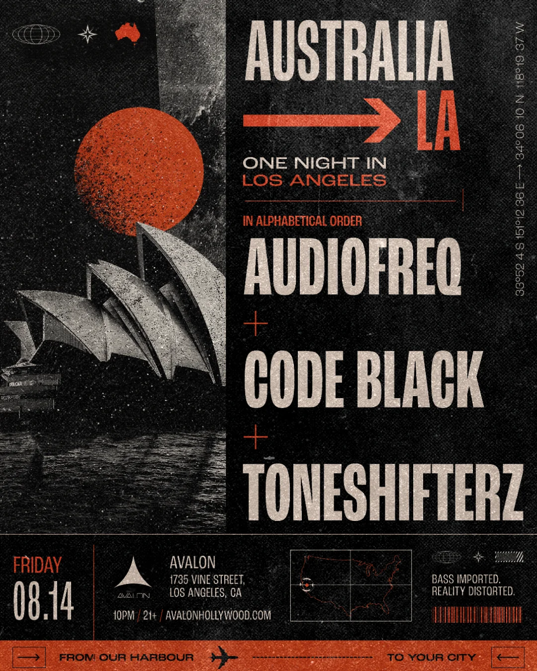 Avalon presents Audiofreq, Codeblack, Toneshifterz