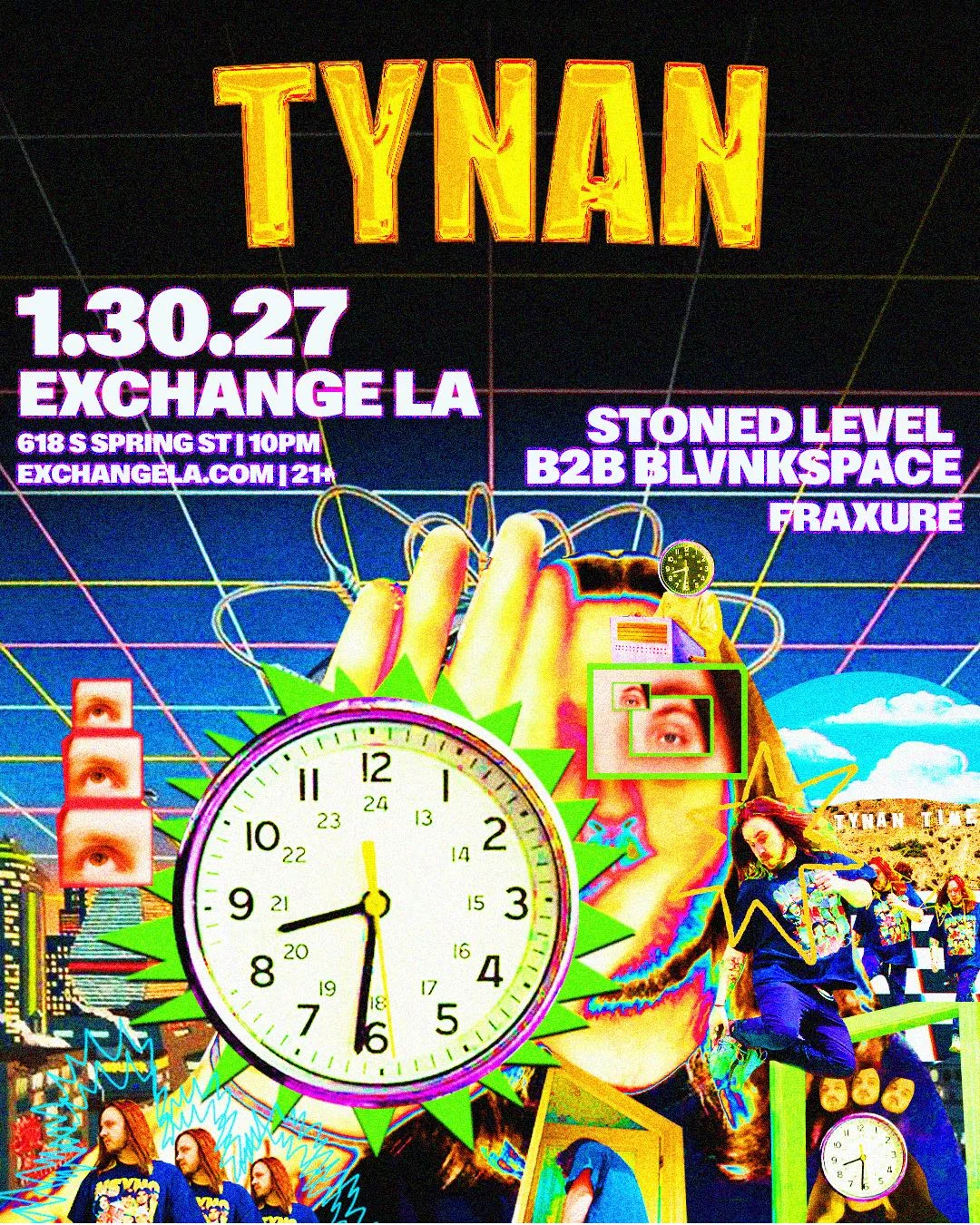 Exchange LA presents Tynan, Stoned Level b2b Blvnkspvce, Fraxure