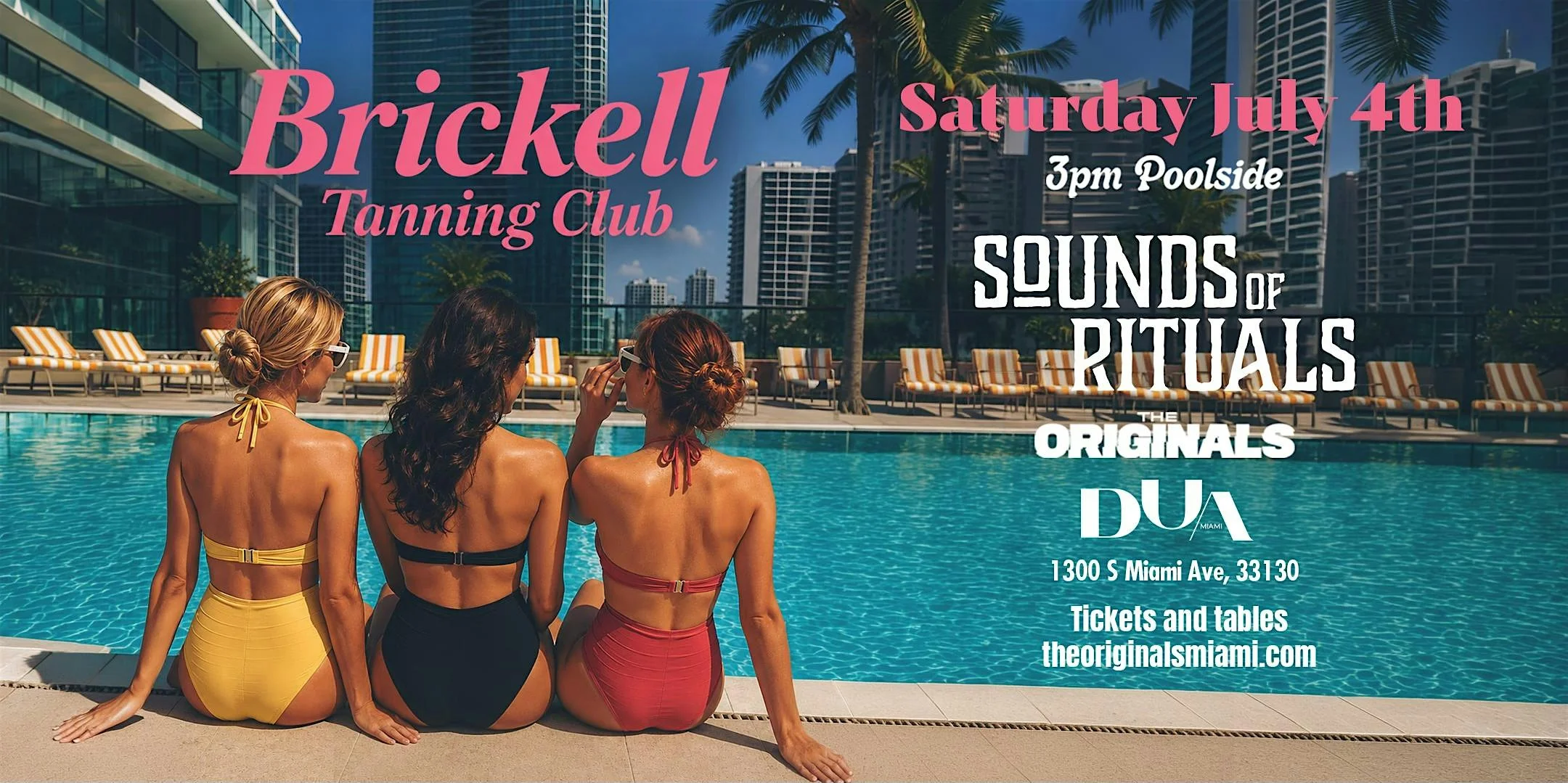 Brickell Tanning Club with Sounds of Rituals | Dua Miami Pool Party