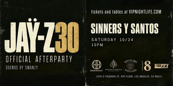 JAY-Z30 - OFFICIAL AFTER PARTY at Level 8 | LA Nightlife Party