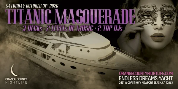 VIP Titanic Masquerade Newport Beach OC Halloween Party Cruise